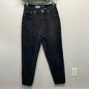 Vintage Express Bleus Classic Denim Black Wash High Waist Jeans 7/8 S